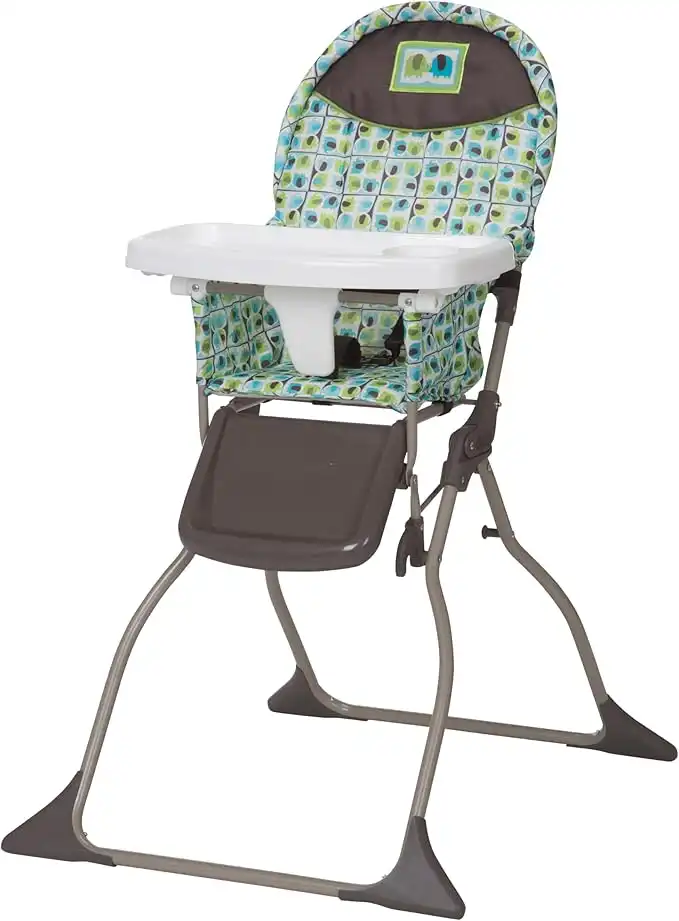 Cosco Simple Fold High Chair with 3-Position Tray (Elephant Squares)