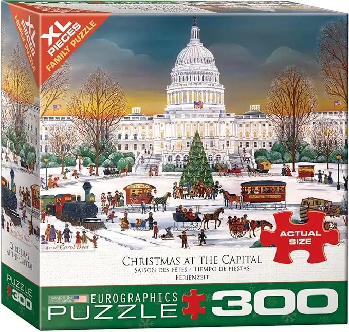 EuroGraphics Christmas at The Capitol Family Puzzle 300pc