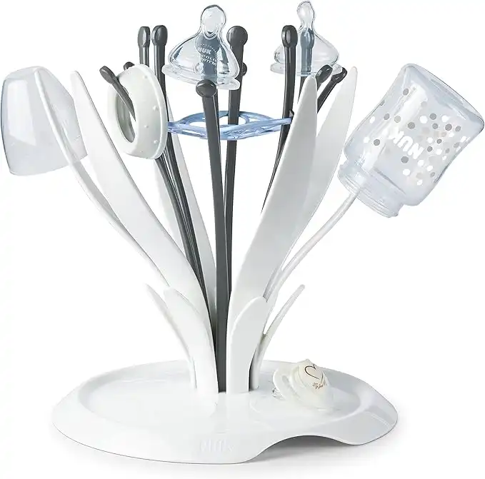 NUK Multi Purpose Baby Bottle Drying Rack | Fits up to 6 Bottles and Accessories | Easy Assemble | Dishwasher-Safe