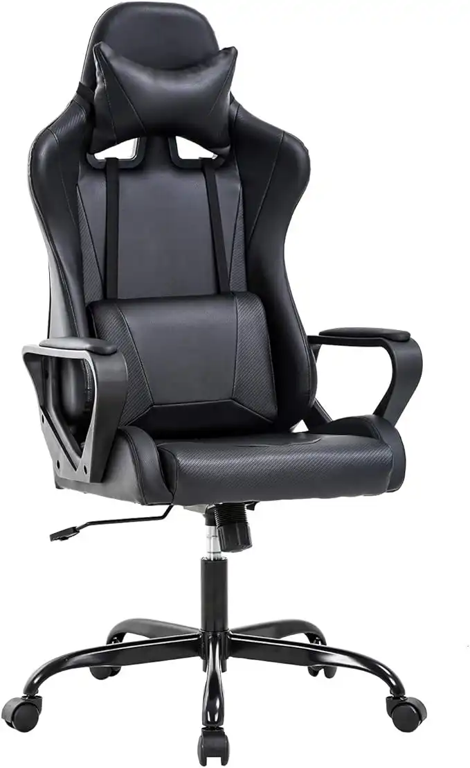 BestOffice Office Chair Gaming Chair Desk Chair Ergonomic Racing Style Executive Chair with Lumbar Support Adjustable Stool Swivel Rolling Computer Chair for Women,Man