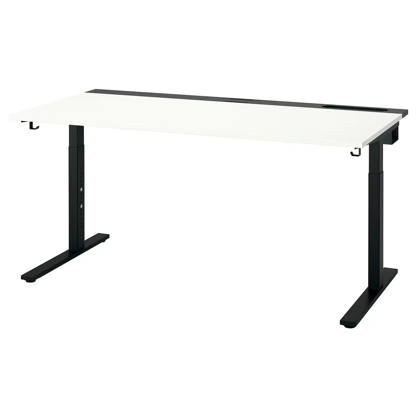 MITTZON Desk - white/black 160x80 cm