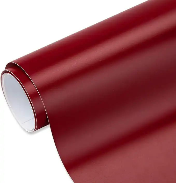 VINYL FROG Matte Wine Red Permanent Adhesive Vinyl Roll 30.5x305cm for Bottle and Glass Decoration