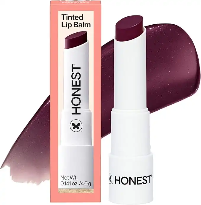 Honest Beauty Tinted Lip Balm, Plum Drop with Acai Extracts + Avocado Oil EWG Certified + Dermatologist & Physician d & Vegan + Cruelty free, 0.14 Ounce (Pack of 1)