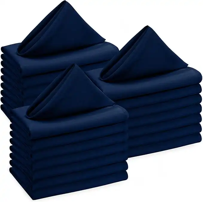 Utopia Home Restaurant Cloth Napkins 17x17 inch,100% Polyester (Bulk Pack of 288, Navy)
