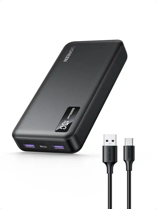 UGREEN Power Bank 20000mAh, 22.5W Portable Charger Fast Charging PD 3.0 USB C Input&Output Battery Pack with Digital Display Include Cable for iPhone 17/16/15, Galaxy S25U/S24, iPad, AirPods, etc