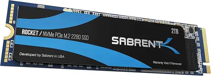 Sabrent 2TB Rocket NVMe PCIe M.2 2280 Internal SSD High Performance Solid State Drive (SB-ROCKET-2TB)