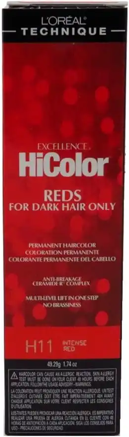 L'OREAL TECHNIQUE Excellence Hicolor H11 Tube Intense Red, 1.74 Ounce (Pack of 2)