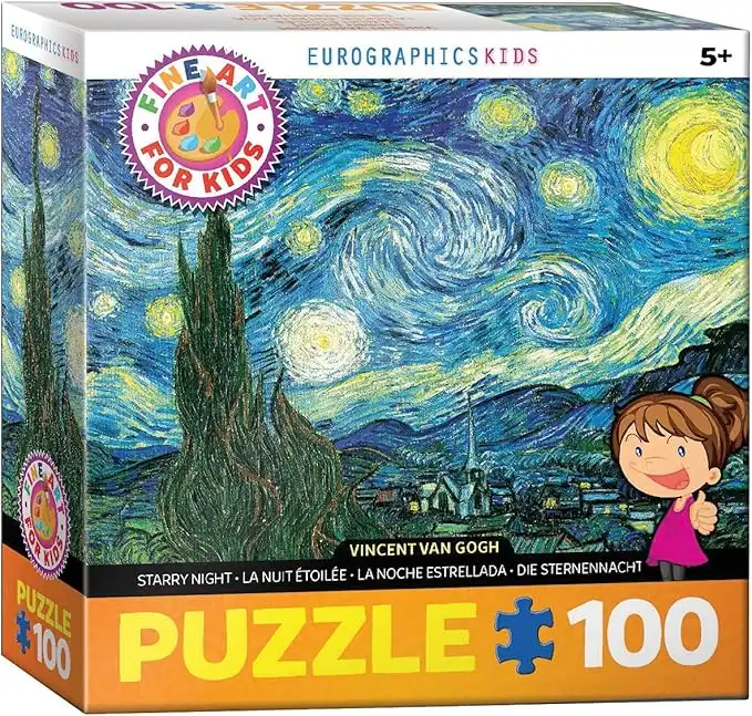 Eurographics - Starry Night by Vincent van Gogh 100-Piece Puzzle