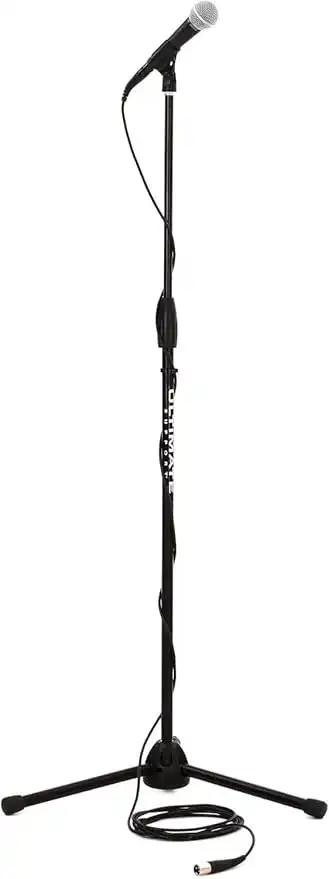 Shure SM58-CN BTS Stage Performance Kit with SM58 Cardioid Dynamic Vocal Microphone, 15' XLR Cable, Mic Stand, A25D Mic Clip and Storage Bag, Perfect for Onstage or Studio