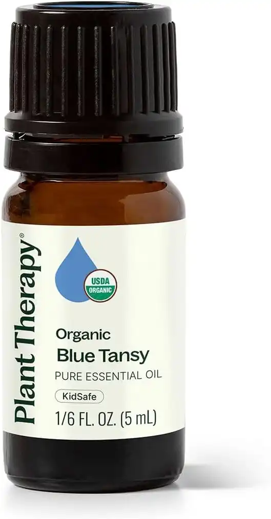 Plant Therapy Organic Blue Tansy Essential Oil 100% Pure, Undiluted, Natural Aromatherapy, Therapeutic Grade 5mL (1/6 oz)