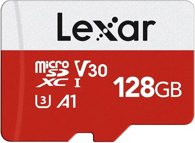 Lexar 128GB Micro SD Card, microSDXC UHS-I Flash Memory Card with Adapter - Up to 100MB/s, A1, U3, Class10, V30, High Speed TF Card