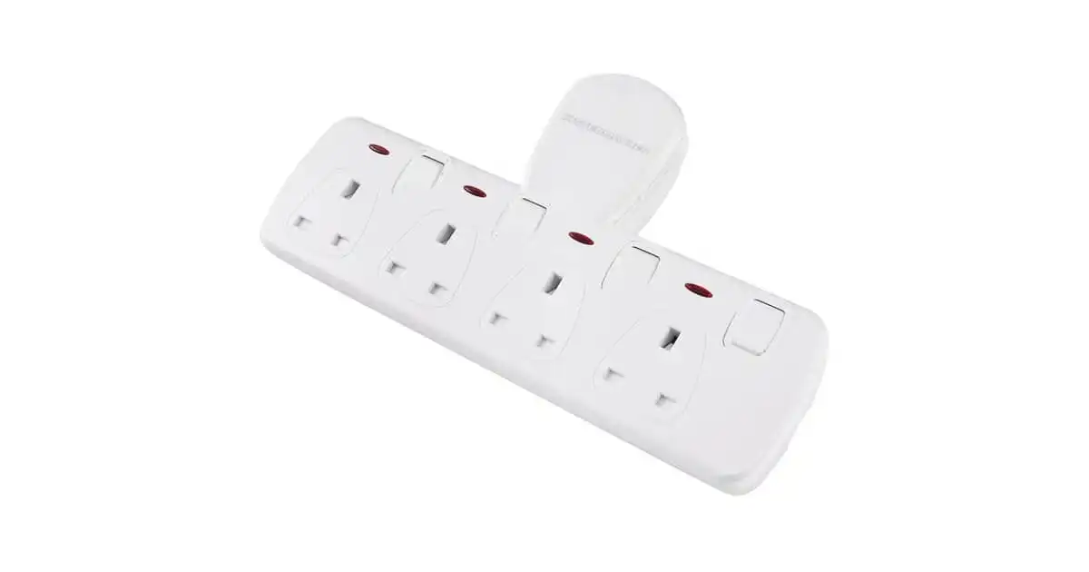 Kistenmacher EGK604B 4 Way Extension Socket White