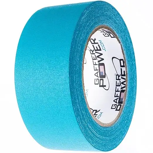 Gaffer Power Real Professional Grade Tape By Made In The Usa Heavy Duty Tape Non Reflective Multipurpose. 2 Inches x 30 Yards Teal