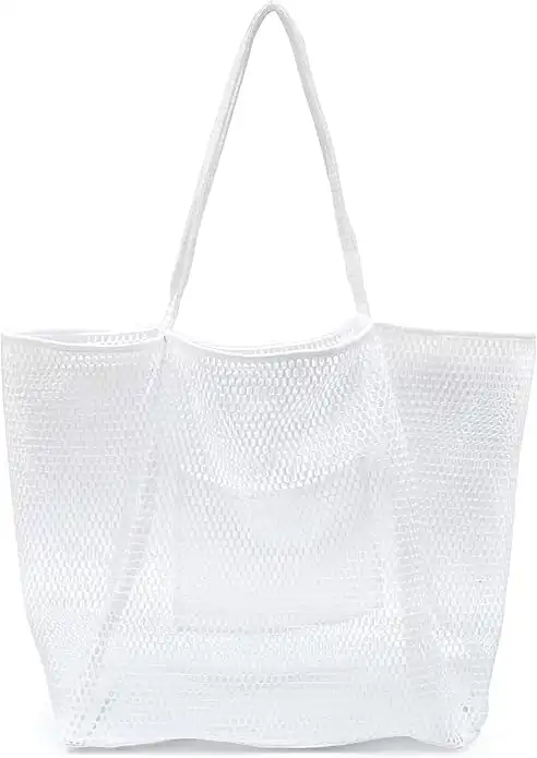 HOXIS Mesh Beach Tote Womens Shoulder Handbag