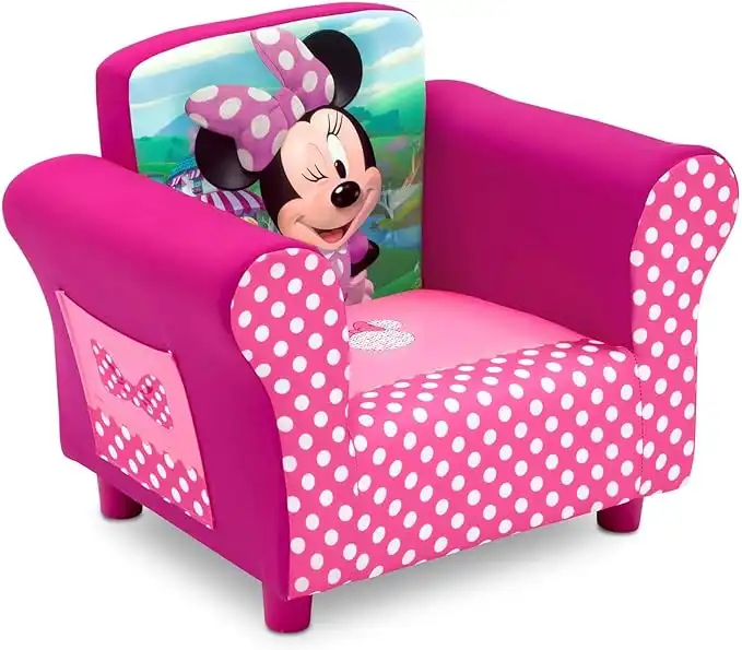 Delta Children Disney Kids Upholstered Sofa Chair, Minnie Mouse, Piece Of 1
