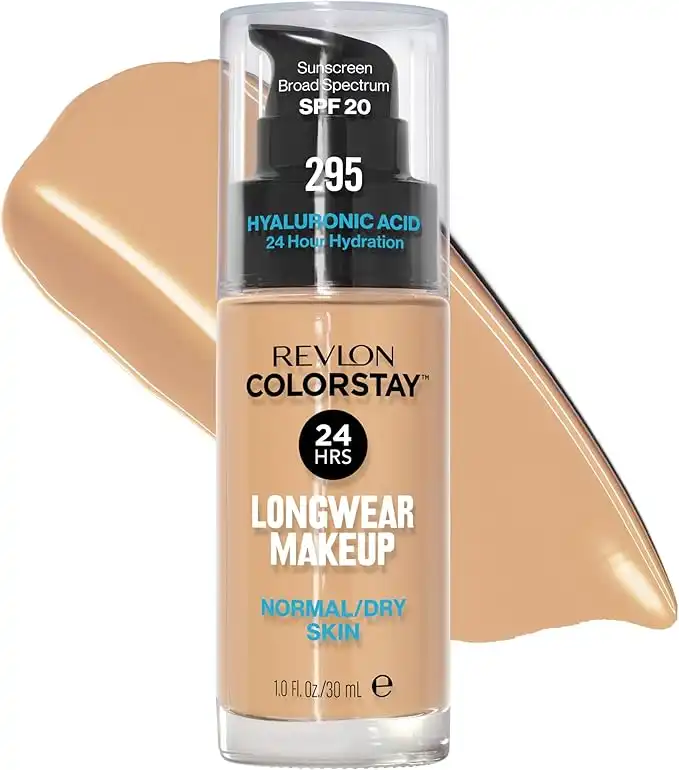 REVLON (Dune) - ColorStay Makeup for Normal/Dry Skin SPF 20, Longwear Liquid Foundation, with Medium-Full Coverage, Natural Finish, Oil Free, 295 Dune, 30ml