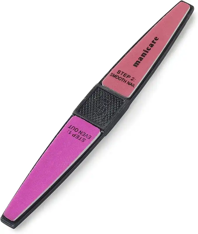 Manicare 4 Step Nail Buffer, For Shaping, Removing Ridges And Polishing The Nail, Easy To Use 4 Step Professional Manicure And Pedicure Tool, Emery Boards, Files, Smooths And Shines, Home Salon Use