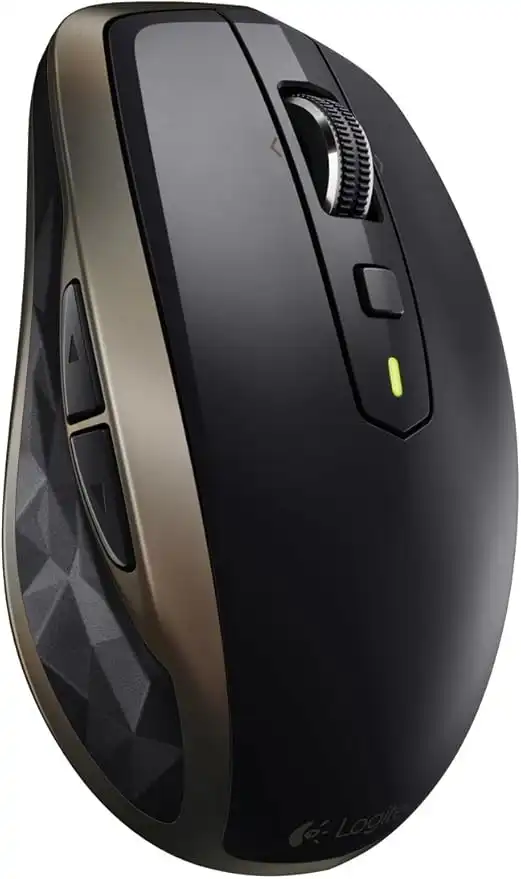 Logitech MX Anywhere 2 Wireless Mouse, Bluetooth or 2.4GHz Wireless Mouse with USB Unifying Receiver, 1000 DPI Any Surface Laser Tracking, PC / Mac / Laptop - Black