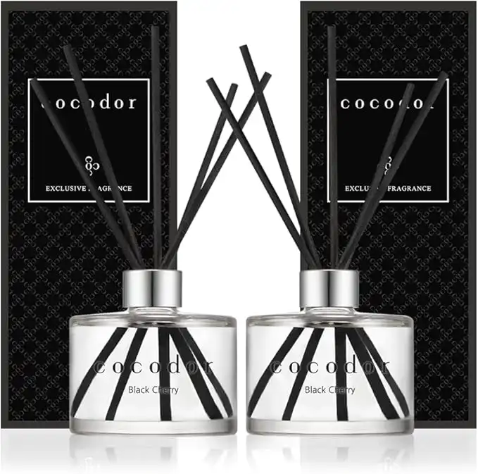 Cocod'or Signature Reed Diffuser/Black Cherry / 6.7oz(200ml) / 2 Pack/Reed Diffuser, Reed Diffuser Set, Oil Diffuser & Reed Diffuser Sticks, Home Decor & Office Decor, Fragrance and Gifts