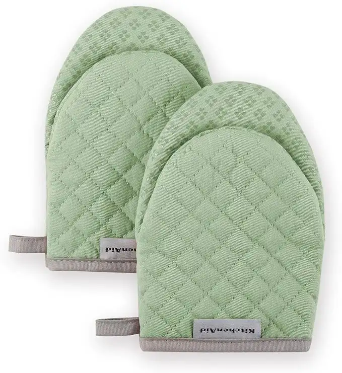 KitchenAid Asteroid Mini Oven Mitt, 5.5"x8", Pistachio 2 Count, Pistachio