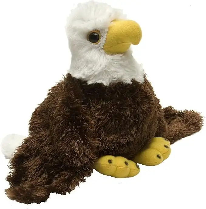 Wild Republic Bald Eagle Plush, Stuffed Animal, Plush Toy, Gifts for Kids, Hug’Ems 7 Inches