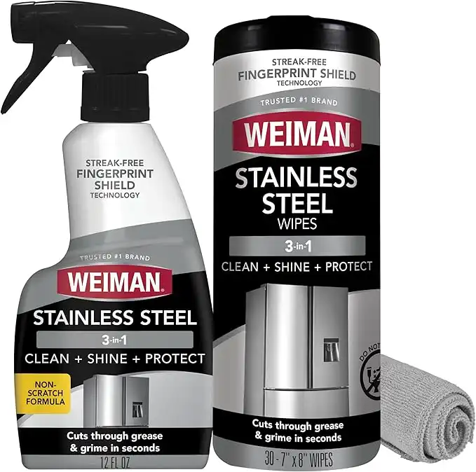 Weiman Fingerprint Resistant Stainless Steel Cleaner Kit