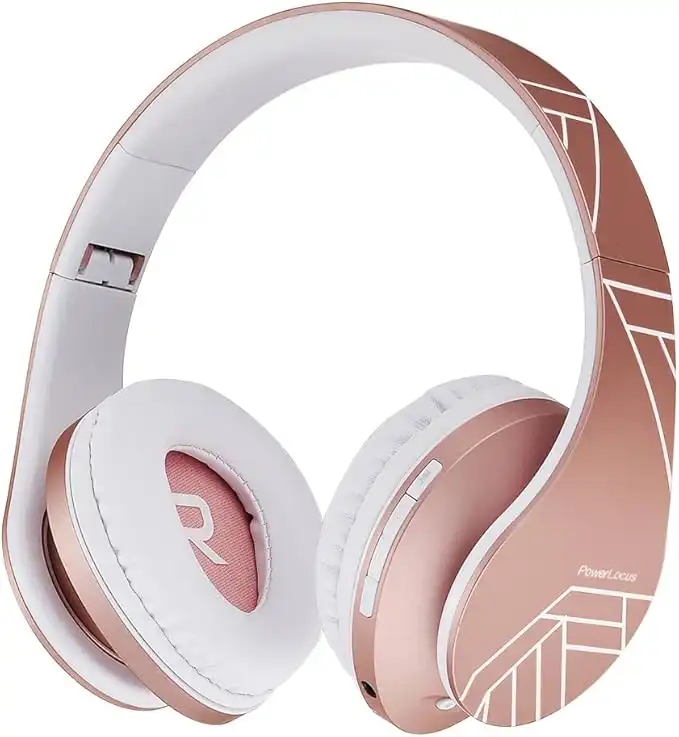 PowerLocus Kids Headphones Over-Ear, Bluetooth Wireless Headphones for Kids,with Microphone, Safe 85DB Volume Limited, Foldable with Carry Case, Audio Cable, Micro SD mode for Online Classes,PC,Phones