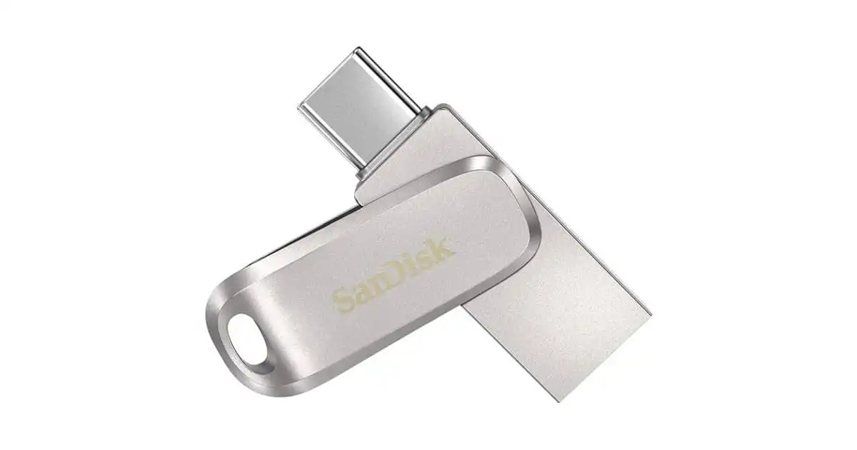 Sandisk Ultra Dual Drive Luxe USB Type-C Flash Drive 128GB Silver SDDDC4-128G-G46