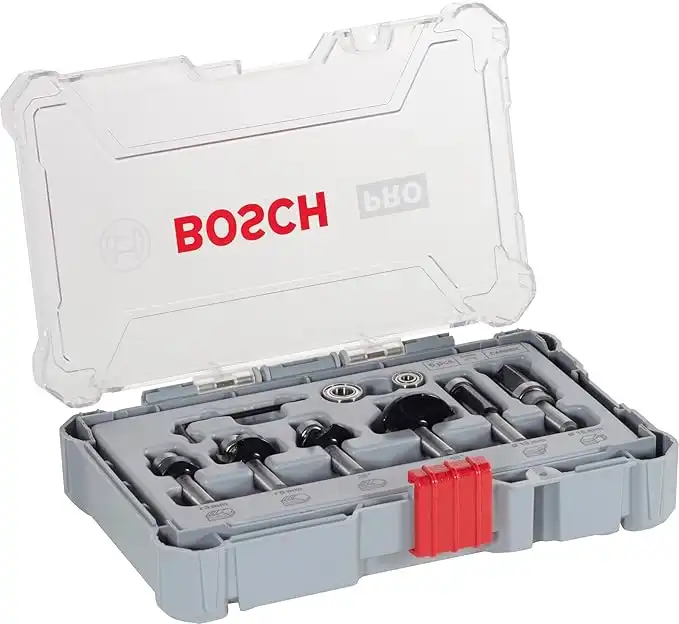 Bosch Professional 2607017469 Edge Milling Cutter Set, Colour, 8 Mm