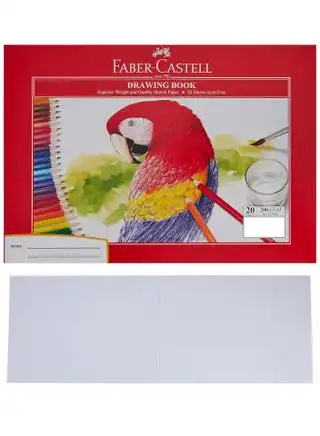 A4 Size White Drawing Book 20 Sheets 200gsm Thickness