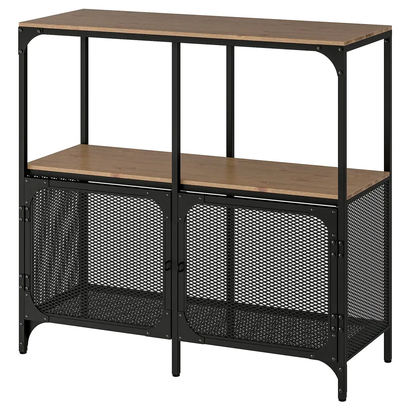 FJÄLLBO Shelving unit - black 100x95 cm