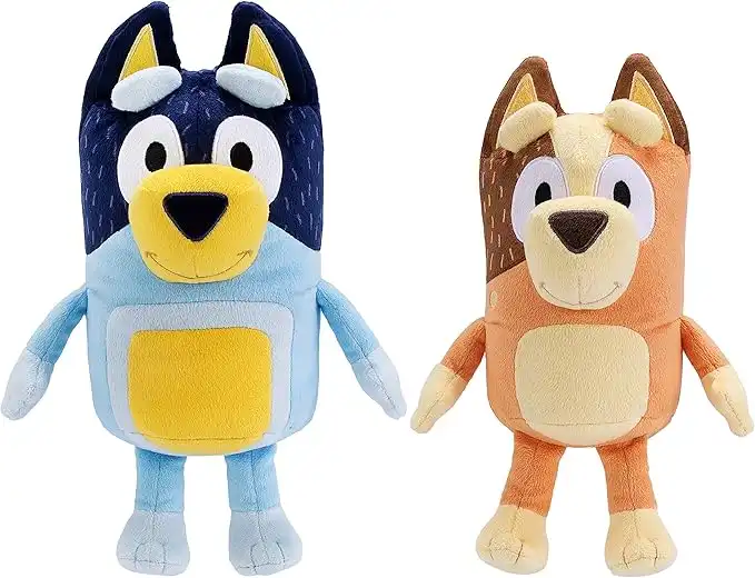 Bluey Dad 12" (Bandit) & Mum 11" (Chilli) - 2 Pack Plush Bundle