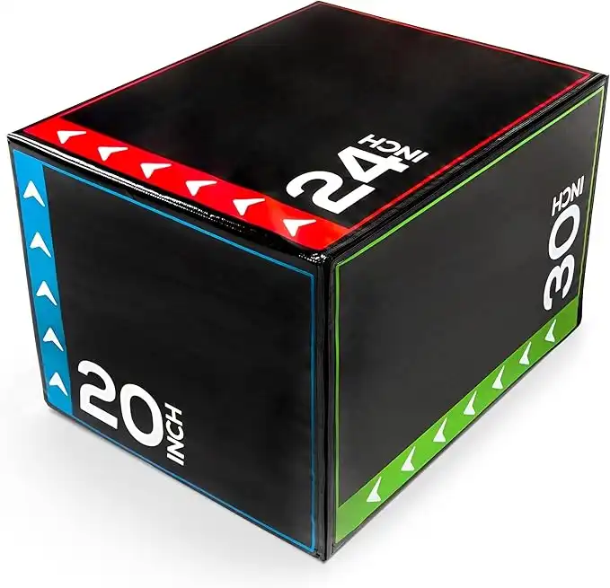 BalanceFrom 3 in 1 20 Inch 24 Inch 30 Inch Foam Plyometric Box Jumping Exercise