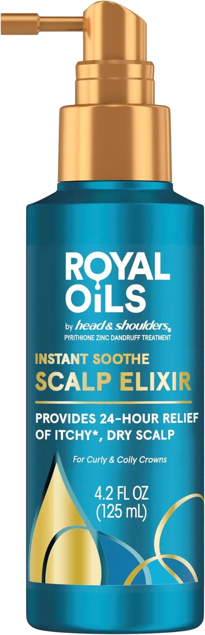 Head & Shoulders (Scalp Elixir) - Royal Oils Instant Soothe Scalp Elixir Treatment with Menthol Peppermint Oil, 4.2 Fluid Ounce