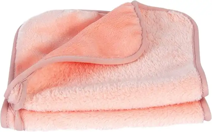 Eurow Makeup Removal Cleaning Cloth, Washable and Reusable, 8 by 16 Inches, Coral, Pack of 2
