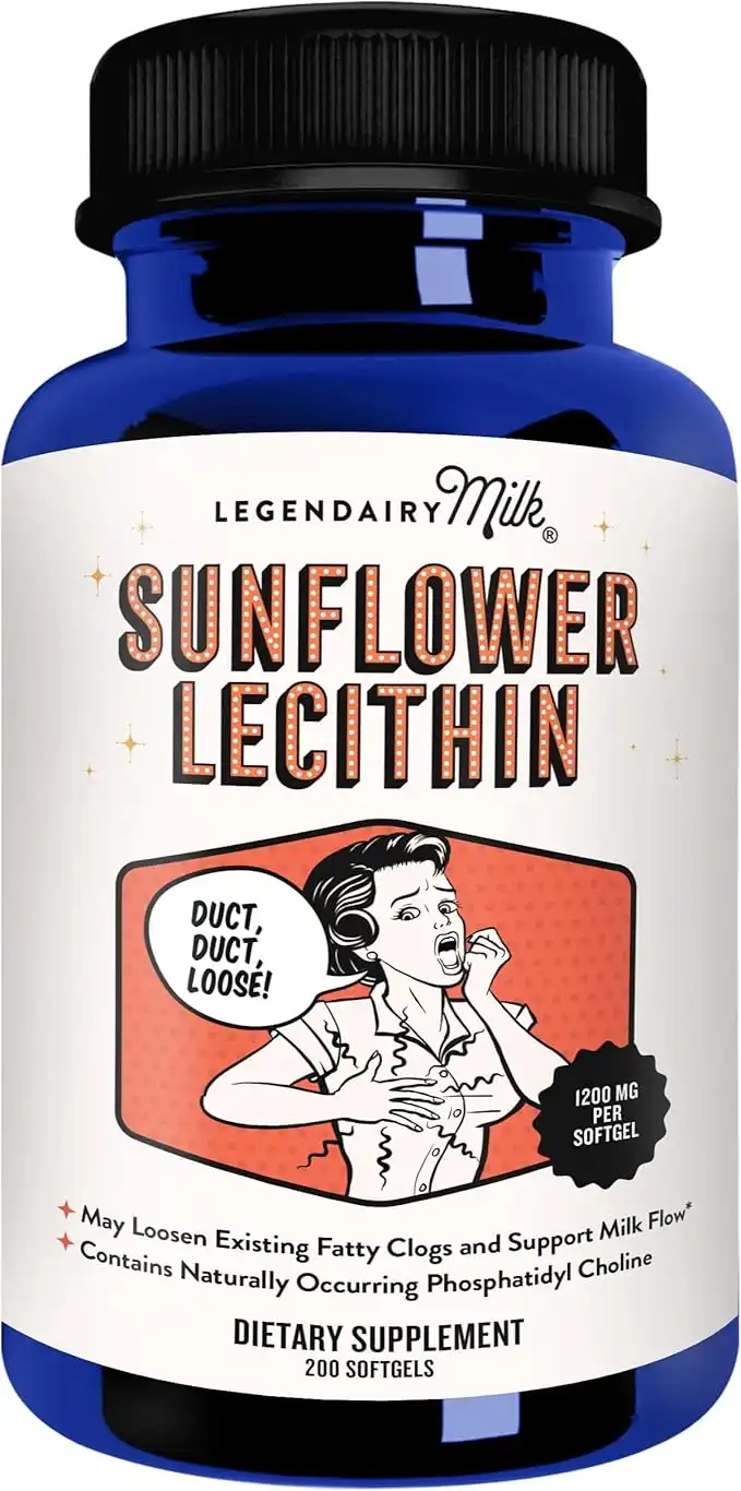 Legendairy Milk 1200mg of Organic Sunflower Lecithin Per Softgel - 200 Count Bottle