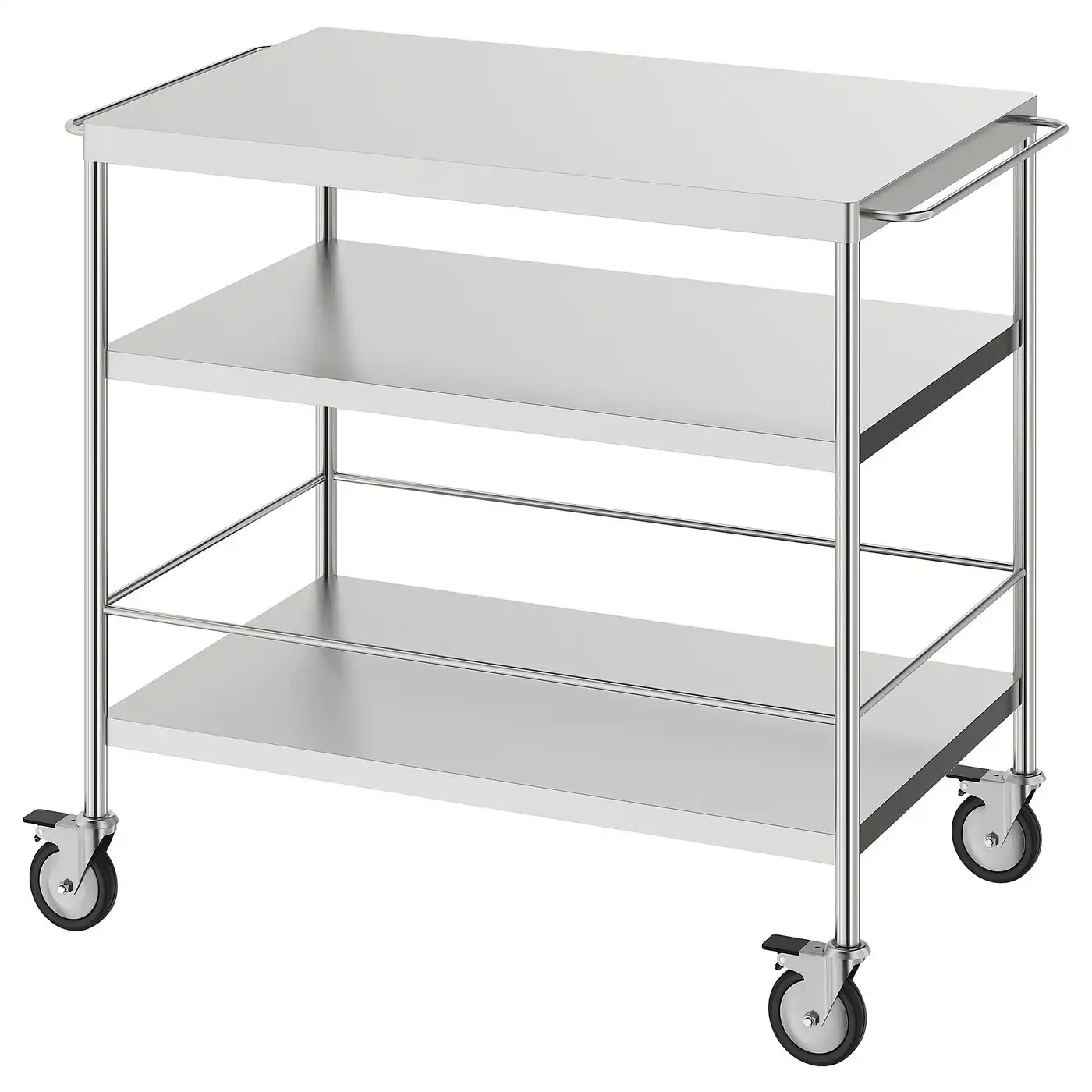FLYTTA Kitchen trolley - stainless steel 98x57 cm