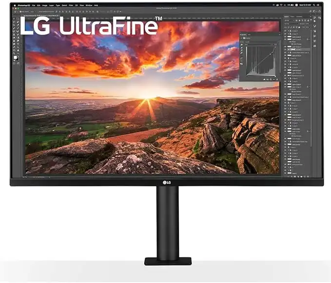 LG 32UN880-B 32" UltraFine Display Ergo UHD 4K IPS Display with HDR 10 Compatibility and USB Type-C Connectivity, Black
