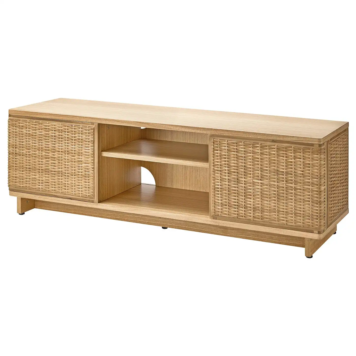 FRYKSÅS TV bench - rattan 157x41x49 cm