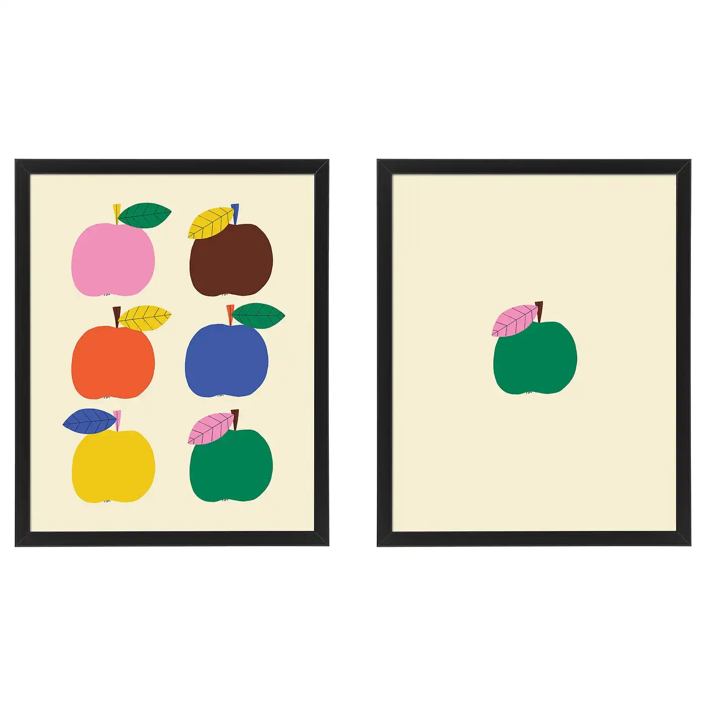 FISKBO Frame with poster - apple game 40x50 cm