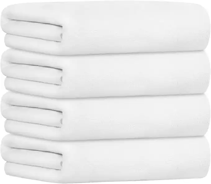 JML Bath Towel, Microfiber Bathroom Towels Set 4 Pack (30" x 60") for Adult Men Women - Large Size, Extra Absorbent, Quick Drying as Hair Wrap, Swim, Fitness, Sport, Yoga