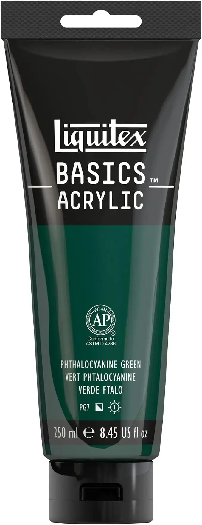 Liquitex Basics Acrylic Paint, 250ml (8.5-Oz) Tube, Phthalocyanine Green