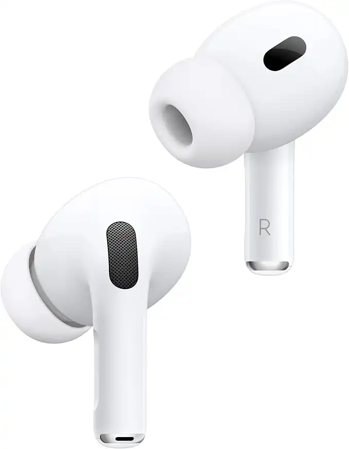 Apple AirPods Pro 2 Wireless Earbuds, Bluetooth Headphones, Active Noise Cancellation, Hearing Aid Feature, Transparency, Personalized Spatial Audio, High-Fidelity Sound, H2 Chip, USB-C Charging