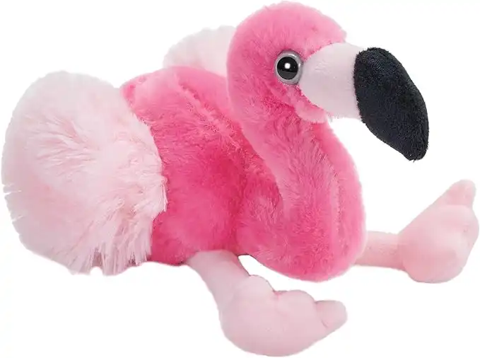 Wild Republic 16253, Flamingo Hug'ems Soft, Gifts for Kids, Cuddly Toy, 18 cm