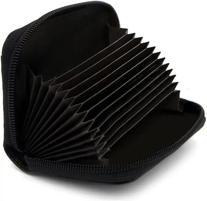 RFID Blocking Genuine Leather Credit Card Case Holder Security Travel Wallet