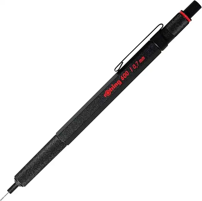 rOtring 600 Series Mechanical Pencil, 0.7mm, Black Body (502607)