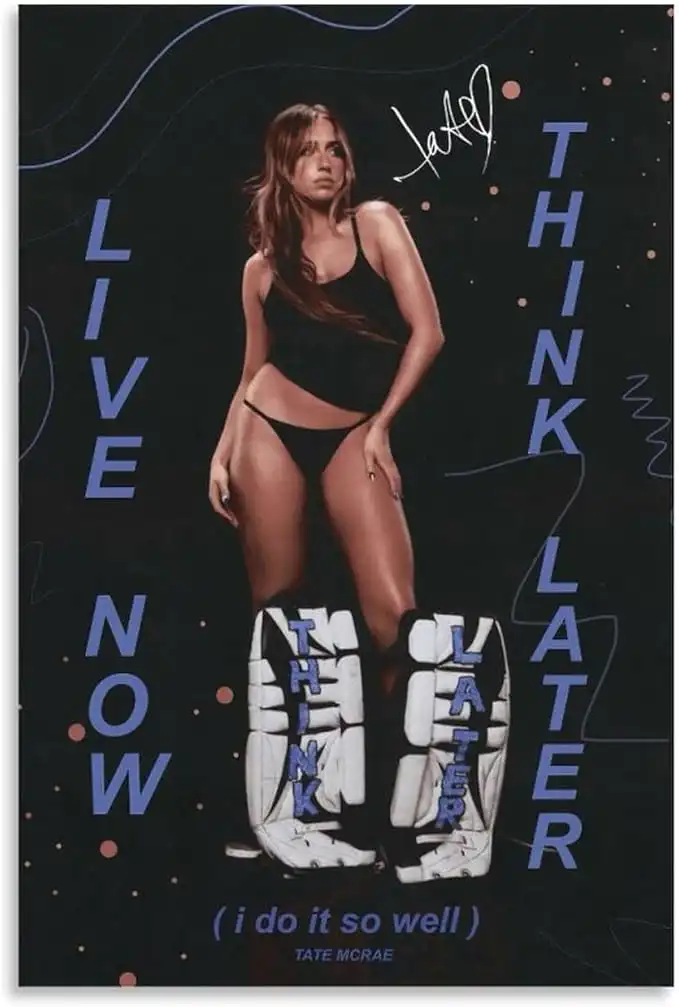 Tate McRae Think Later Music Album Cover Art Poster Canvas Poster Wall Art Decor Living Room Bedroom Decoration Posters 12x18inch(30x45cm) Unframe-style