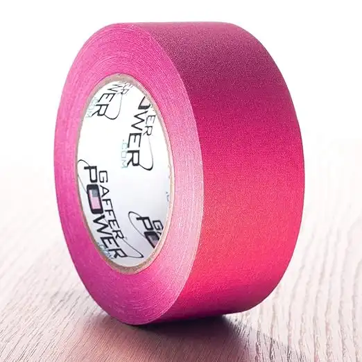 Gaffer Power Real Professional Grade Tape By Made In The Usa Fluorescent 2 Inches By 30 Yards Uv Blacklight Reactive Fluorescent Heavy Duty Tape Non Reflective Multipurpose. B 2 Inches x 30 Yards Pink