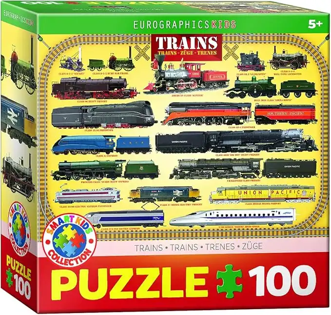 Eurographics - Trains 100-Piece Puzzle