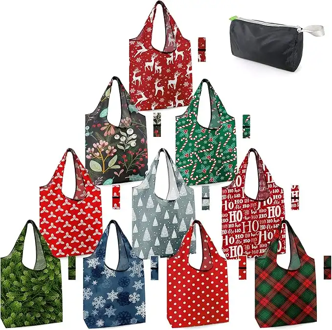 Reusable Grocery Bags for Shopping Washable Foldable 5 Pack
